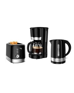 LePresso Breakfast Set 2Slice Toaster Kettle Drip Coffee Maker LPCFFM0009-BK